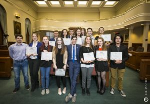 Vincent Boutin et le Conseil municipal jeunesse